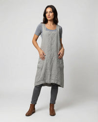 Wearclo | Comfortable Cotton Cross-Back Apron Dress