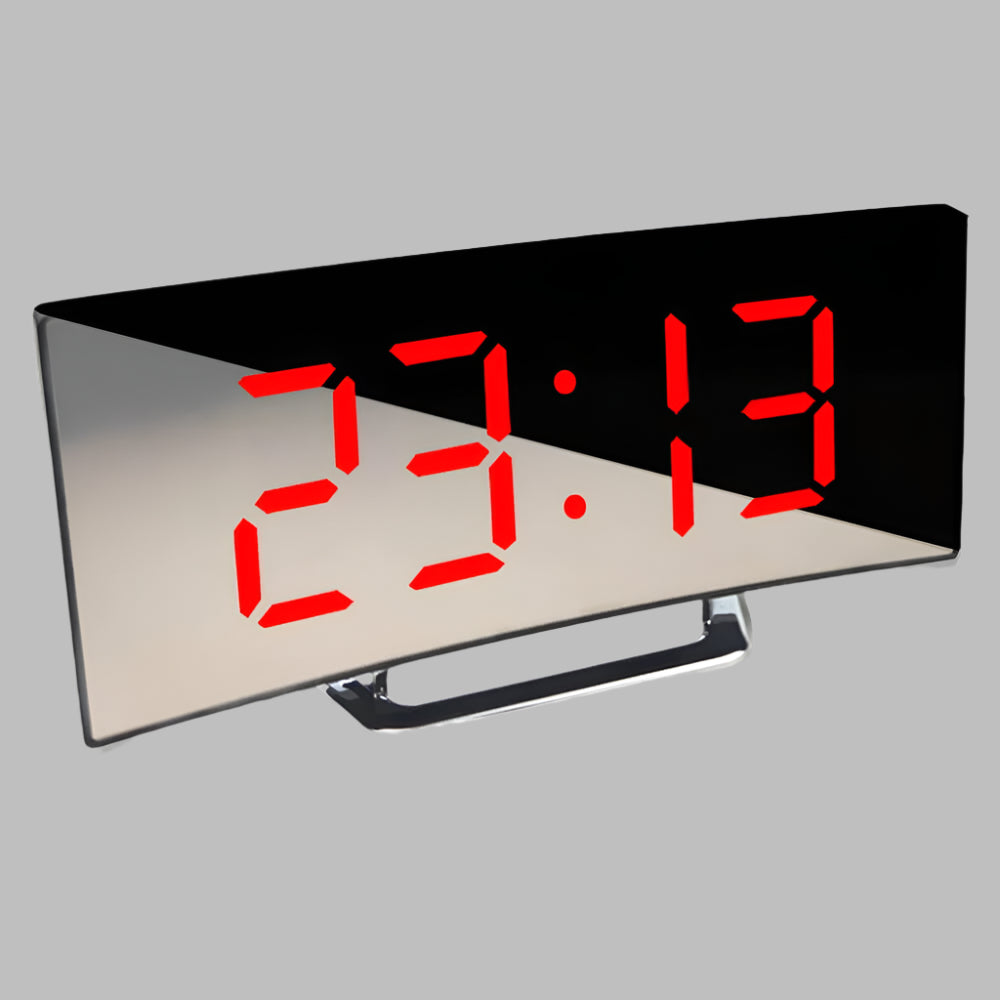 Wearclo | Digital Curved Mirror Alarm Clock with Snooze