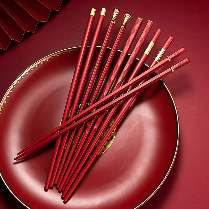 Wearclo | DineLux – Luxurious Chopstick Set with Refined Designs (5 Pairs)
