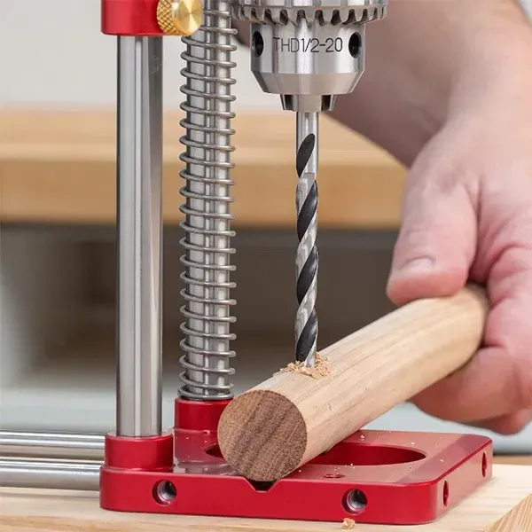 Wearclo | Drill Press Guide for Handheld Drills - Portable & Adjustable Woodworking Jig