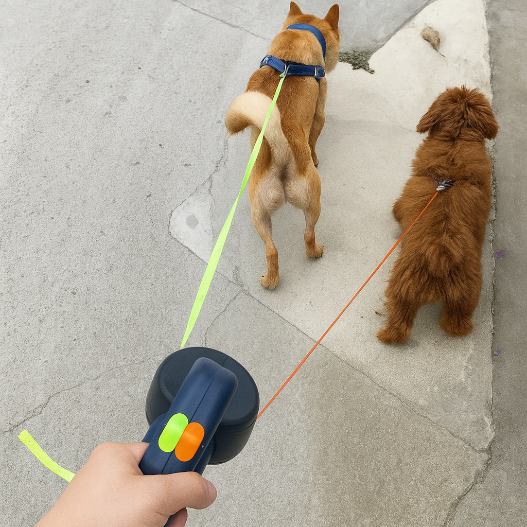 Wearclo | Dual Dog Retractable Leash with 360 Rotation
