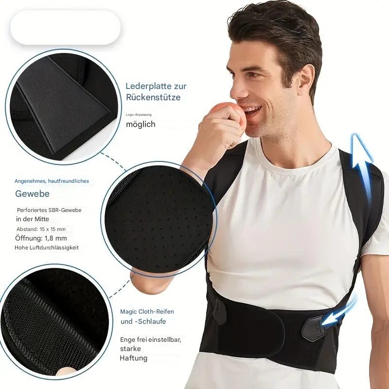Wearclo | Ergonomic Posture Corrector for Neck and Back Pain Relief Adjustable and Stable