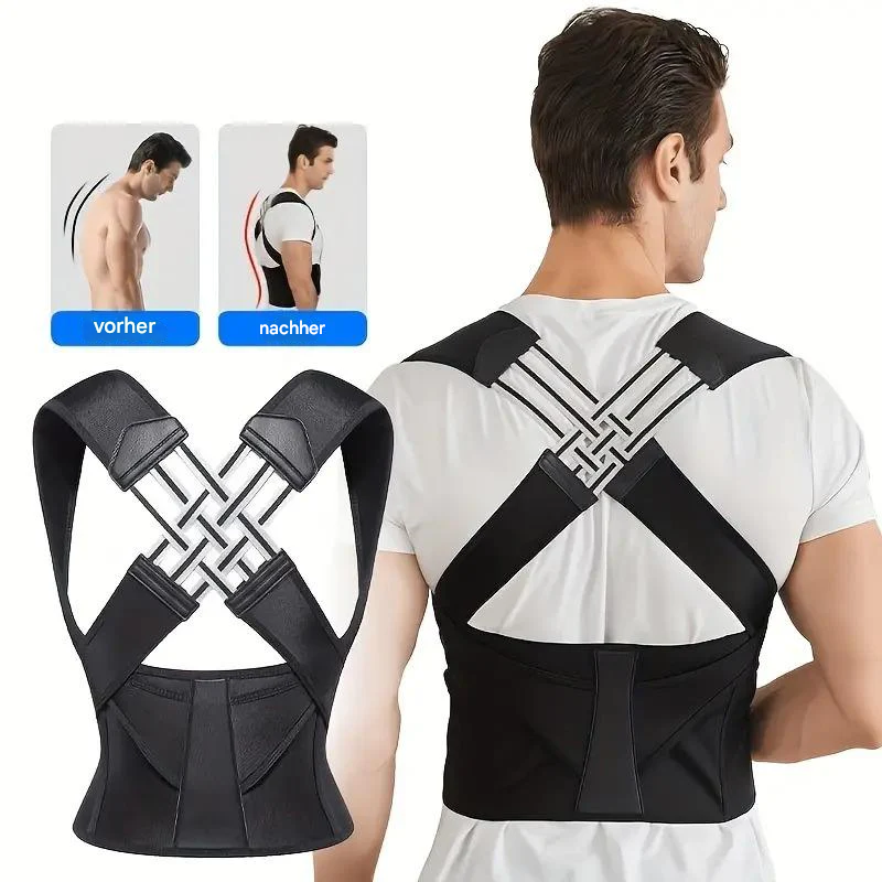 Wearclo | Ergonomic Posture Corrector for Neck and Back Pain Relief Adjustable and Stable