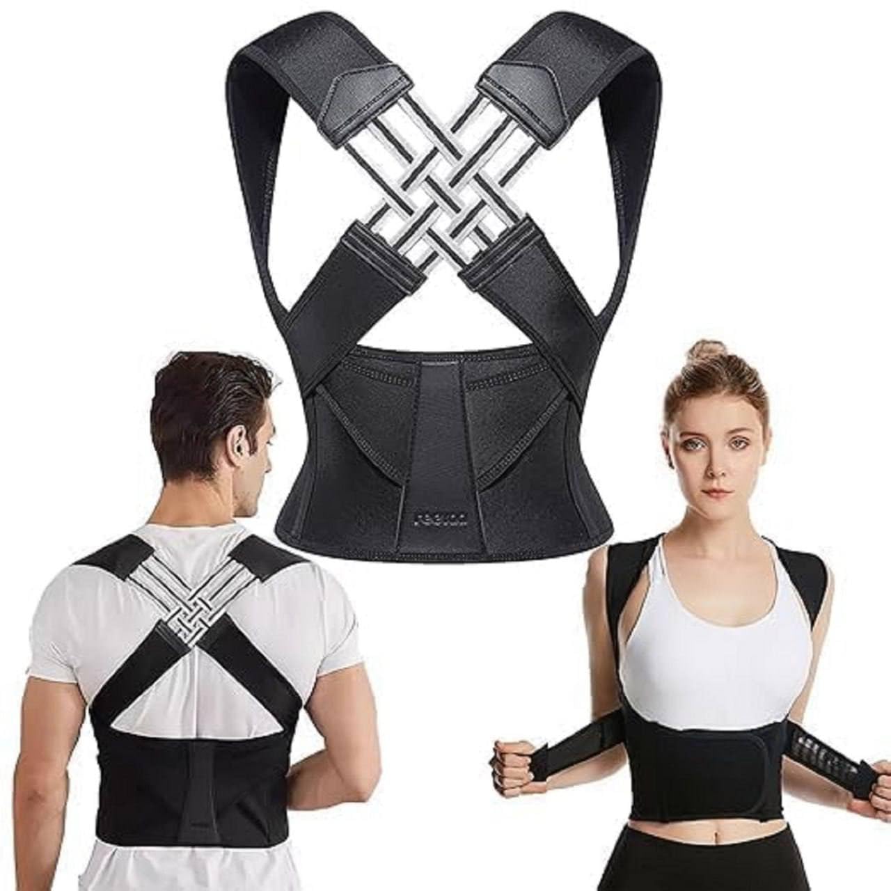 Wearclo | Ergonomic Posture Corrector for Neck and Back Pain Relief Adjustable and Stable