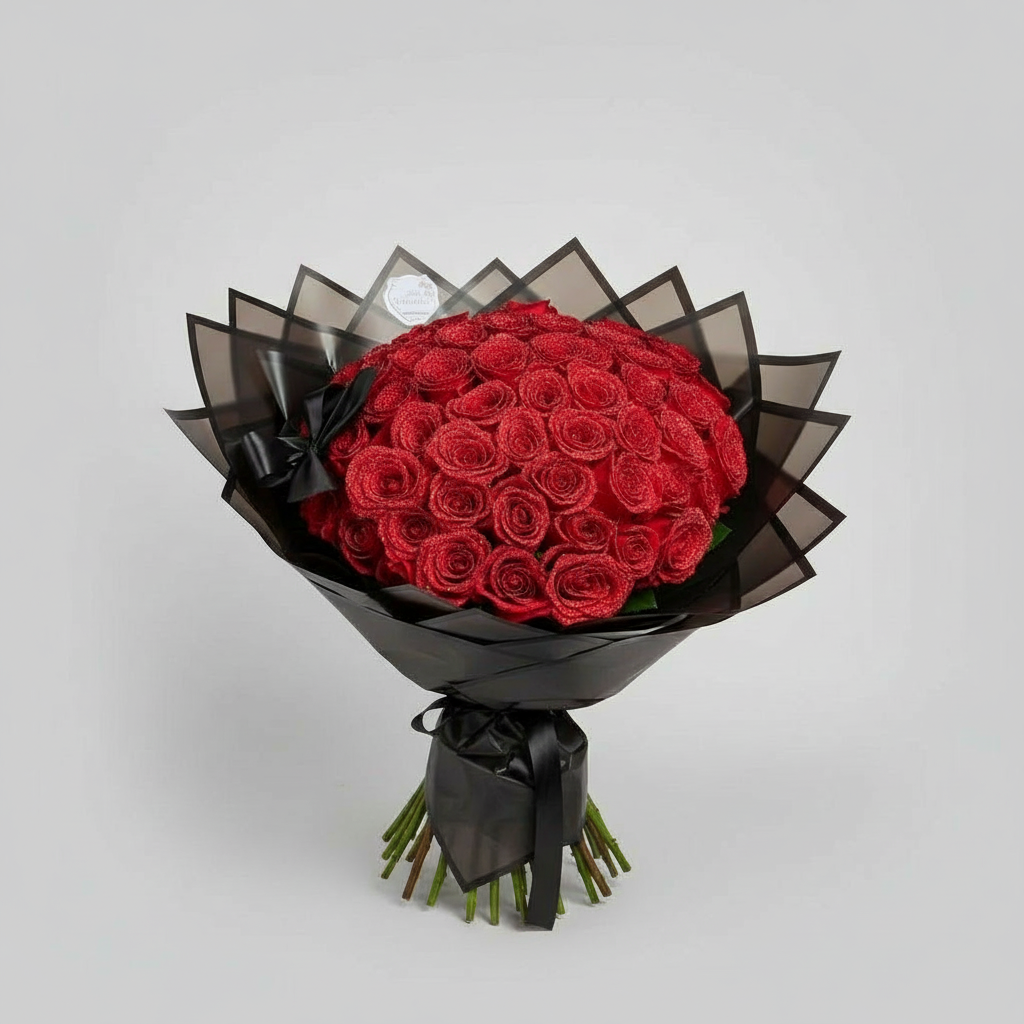Wearclo | Eternal Glitter Rose | Handcrafted Decorative Art Flower | Sparkling Crystal Finish | Exclusive Gift Set for Special Occasions | Durable & Maintenance-Free