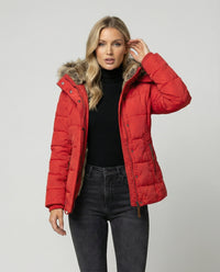 Wearclo | Women's Insulated Puffer Jacket with Hood