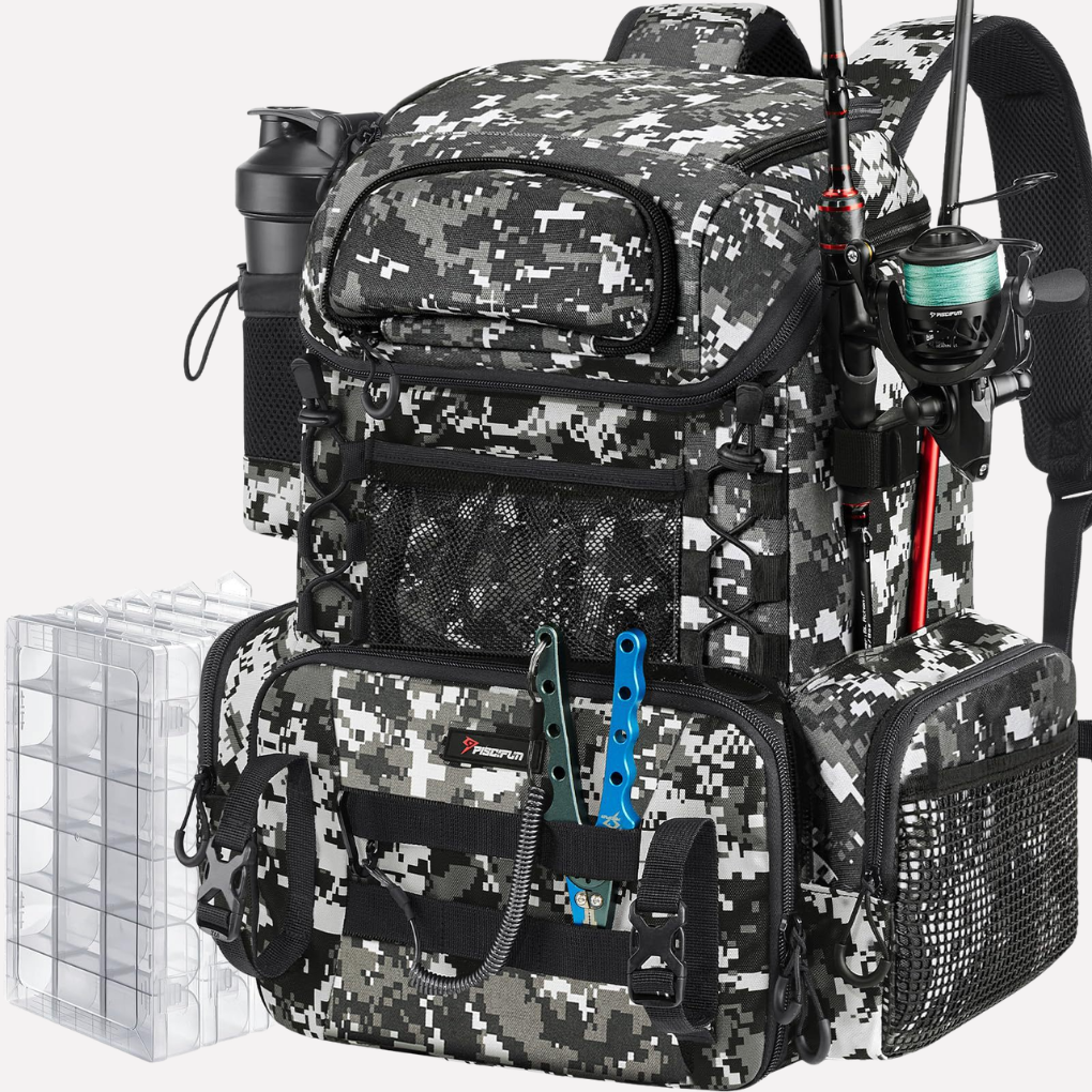 Wearclo | Fishing Tackle Backpack with Rod Holders