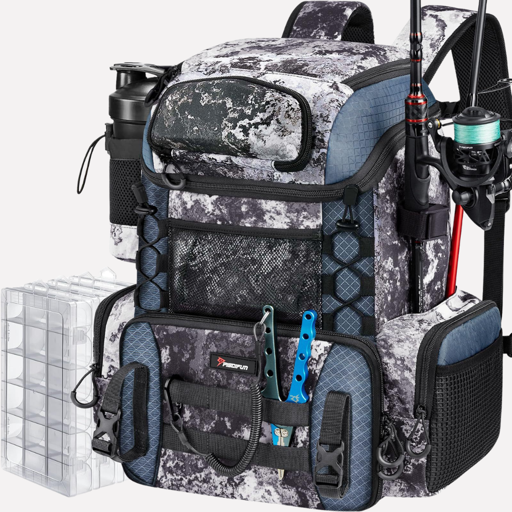 Wearclo | Fishing Tackle Backpack with Rod Holders
