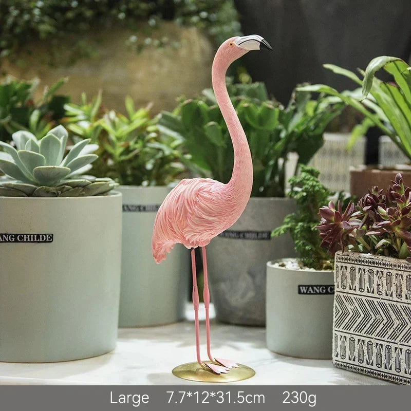 Wearclo | Flamingo Figurine made of Resin Modern Decoration