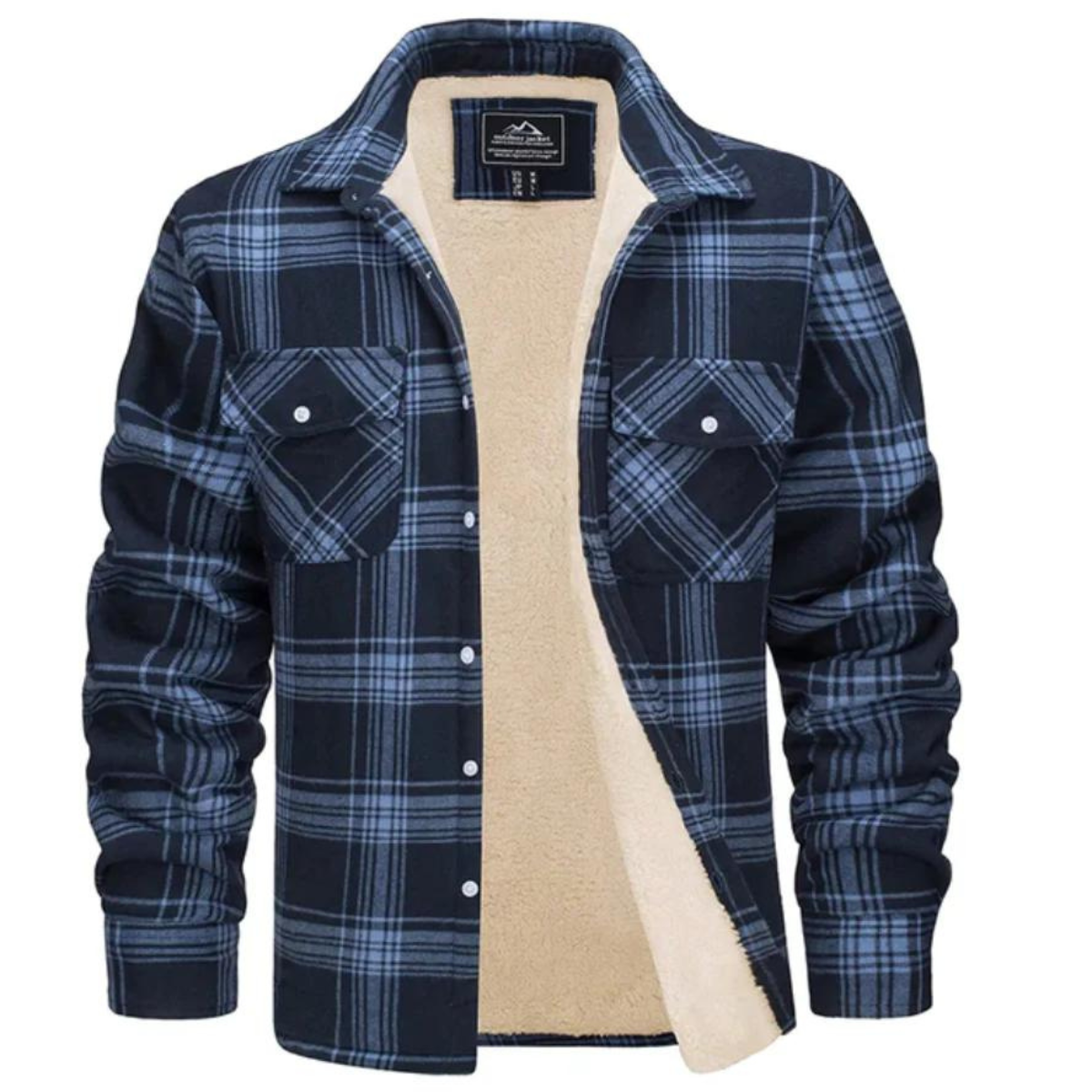 Wearclo Fleece-Lined Checked Jacket