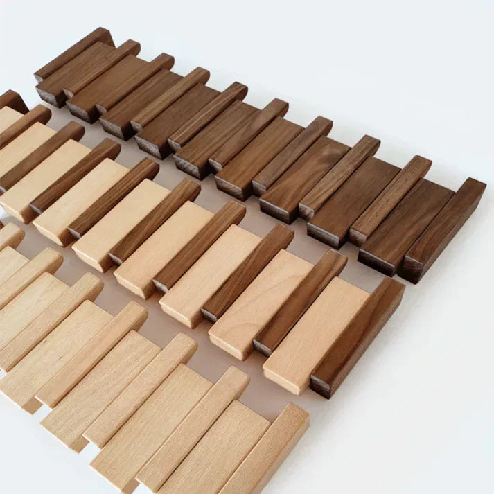 Wearclo | HarmonyCoat Piano Coat Rack | Wall Mounted with Hooks | Solid Wood