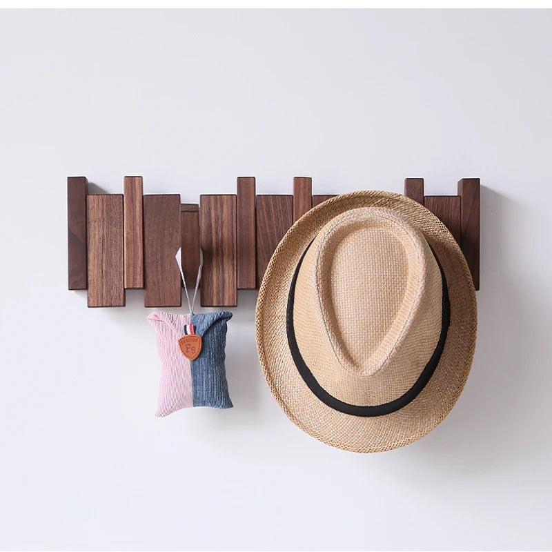 Wearclo | HarmonyCoat Piano Coat Rack | Wall Mounted with Hooks | Solid Wood