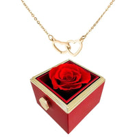 Wearclo | Heart Necklace with Rotating Rose Gift Box