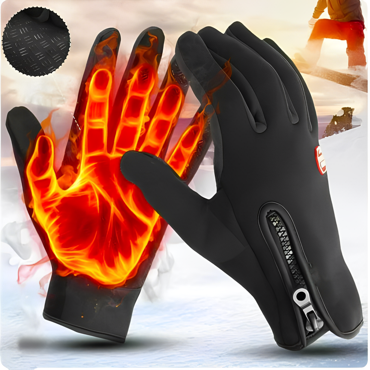Wearclo | Heated Gloves Electric Heating Cycling Gloves Ski Gloves for Adults