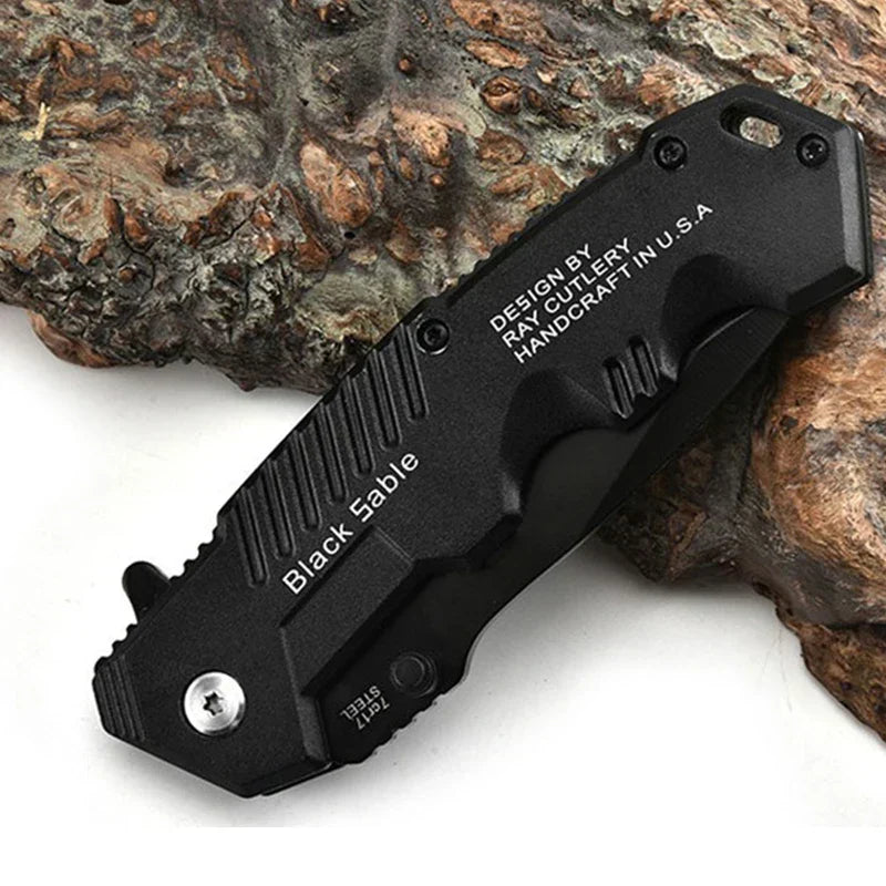 Wearclo | High Hardness Tactical Survival Knife - Outdoor Self-Defense EDC Tool for Camping & Hunting