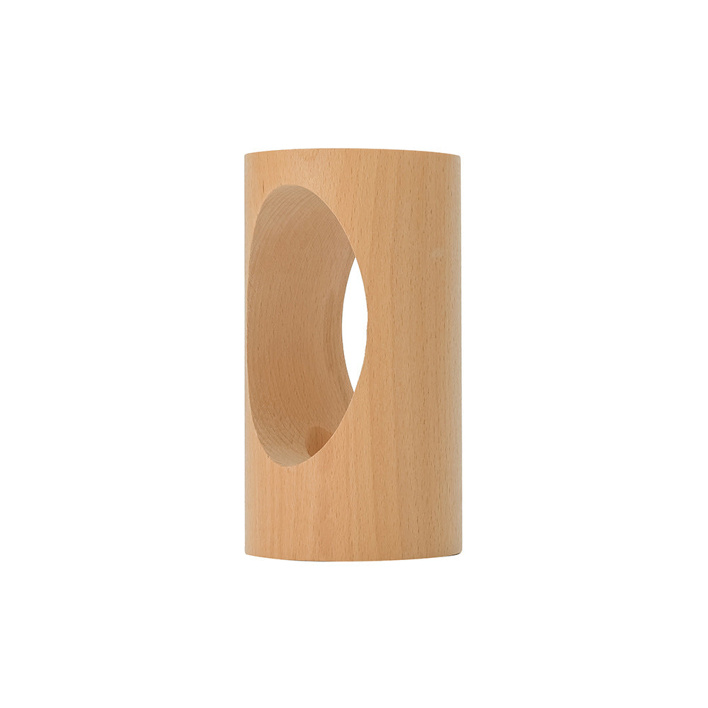 Wearclo | Japanese Solid Wood Rectangular Column LED Night Lamp USB Table Lamp