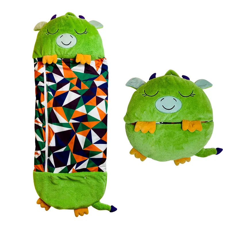 Wearclo | Kids Animal Sleeping Bag & Plush Toy Combo