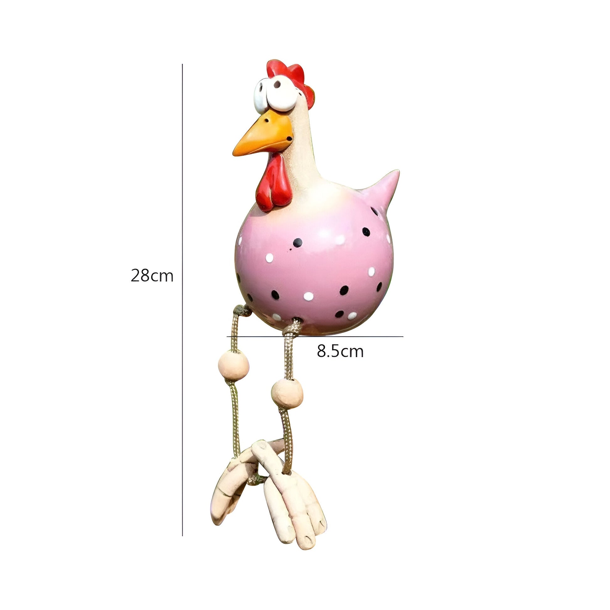 Wearclo | Large-Eyed Chicken Statue - Weatherproof Resin Craft - Rooster Garden Statue