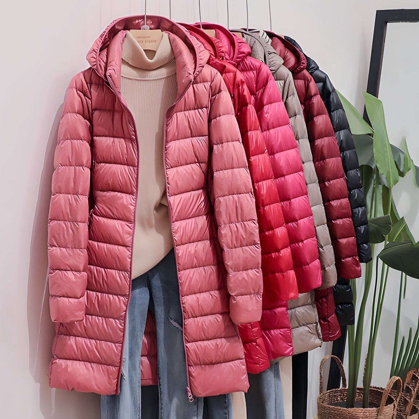Wearclo Long Down Jacket for Women