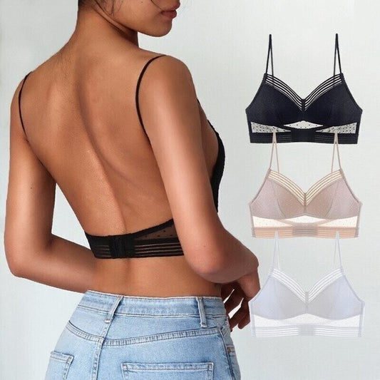 Wearclo | LOW BACK WIRELESS LIFTING LACE BRA