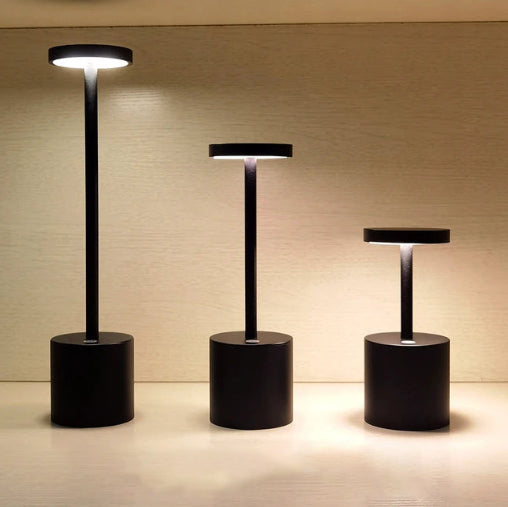 Wearclo | LumaLite Rechargeable LED Table Lamp | Wireless | Dimmable | Modern Design for Restaurants and Home