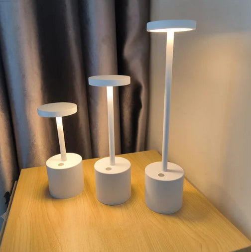 Wearclo | LumaLite Rechargeable LED Table Lamp | Wireless | Dimmable | Modern Design for Restaurants and Home