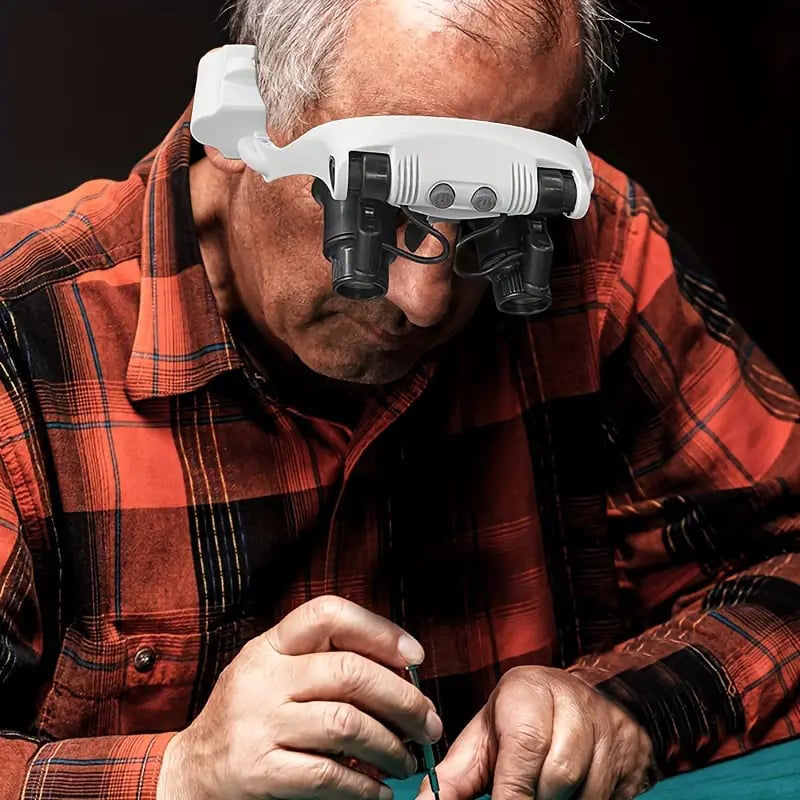 Wearclo | Magnifying glasses with LED lamps for double eyes