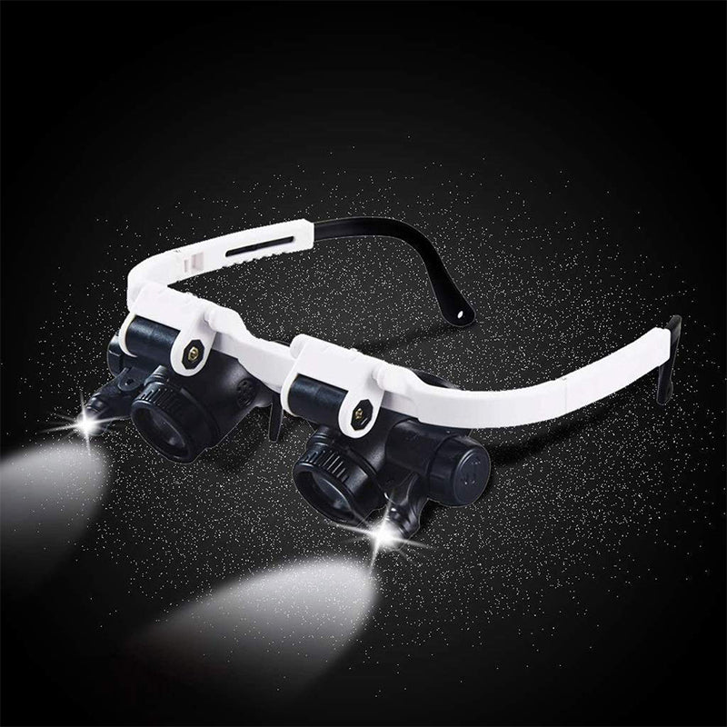 Wearclo | Magnifying glasses with LED lamps for double eyes