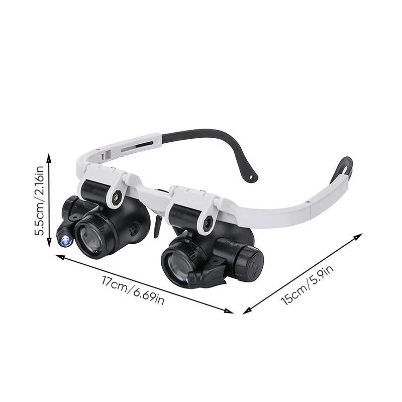 Wearclo | Magnifying Glasses with LED Lights for Dual Eyes