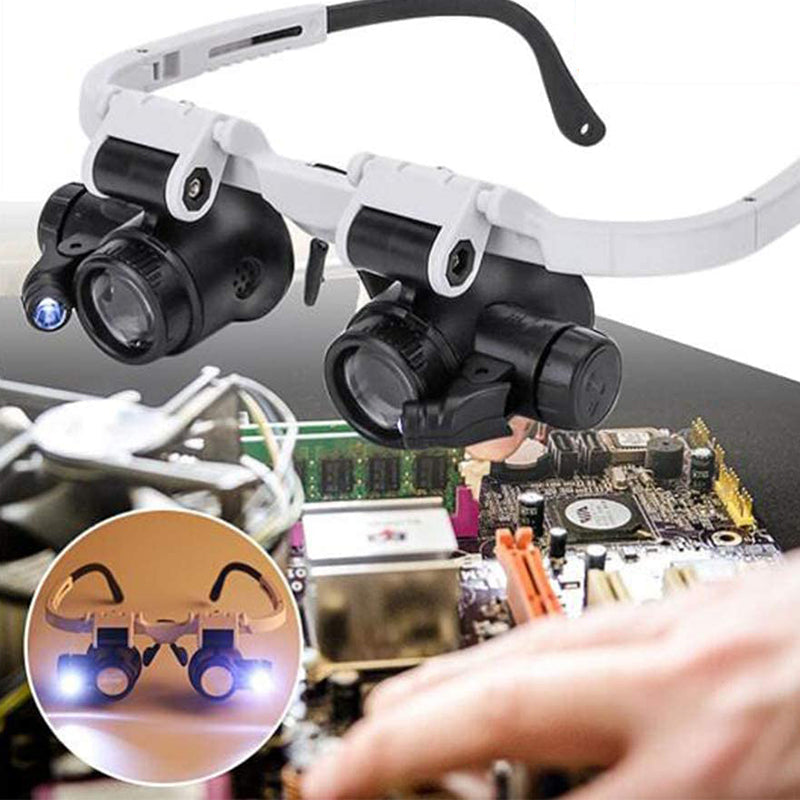 Wearclo | Magnifying Glasses with LED Lights for Dual Eyes
