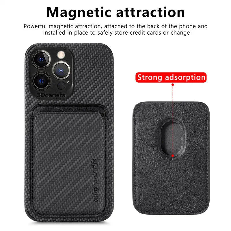 Wearclo | MagSafe Wallet Case | iPhone Magnetic Card Holder | Slim Design