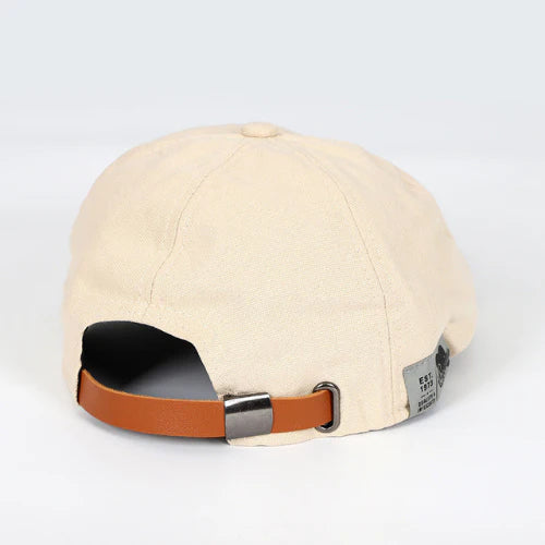 Wearclo | Men's Adjustable Flat Cap with Leather Strap