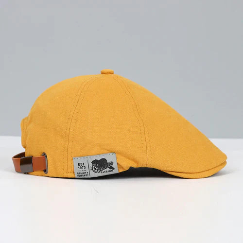 Wearclo | Men's Adjustable Flat Cap with Leather Strap