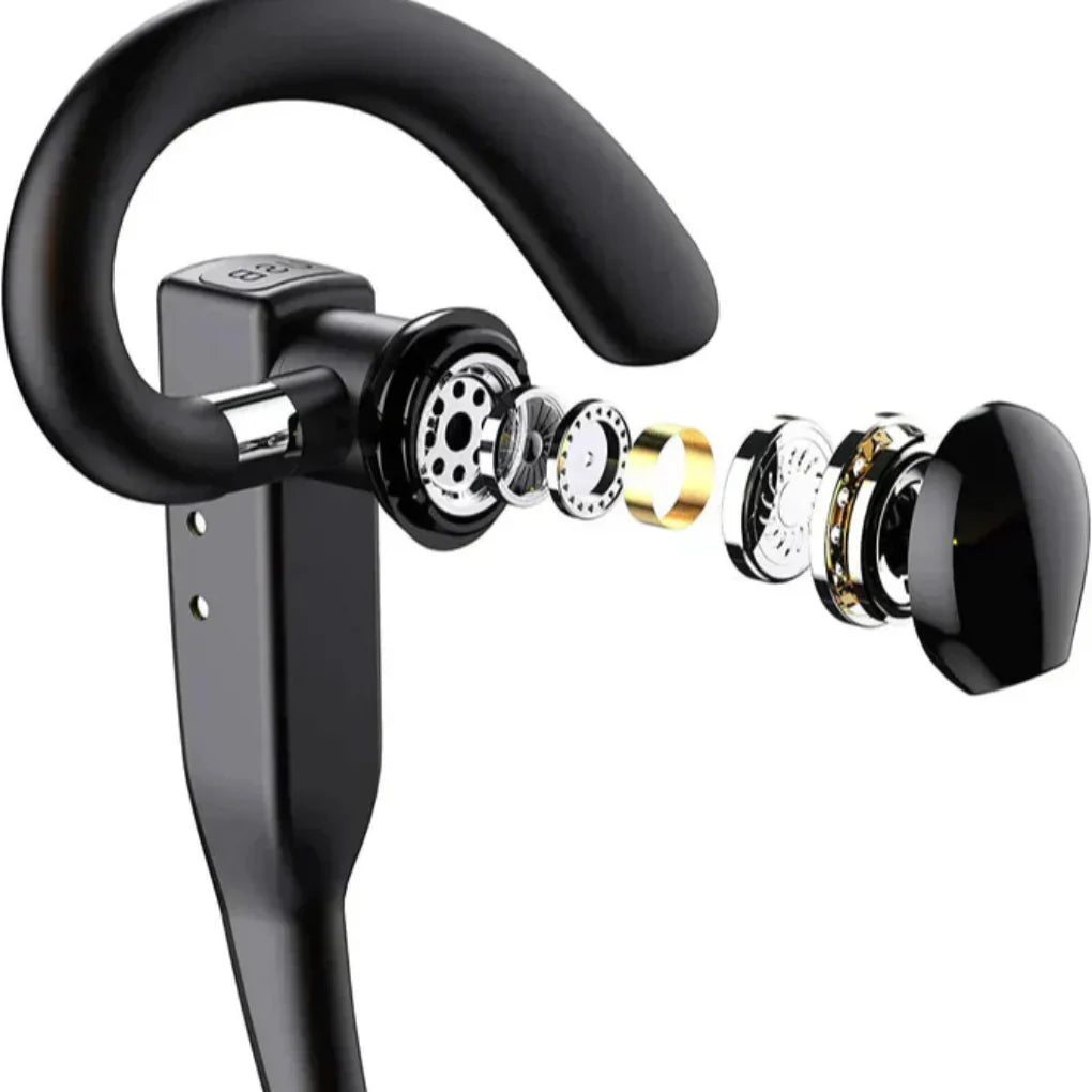 Wearclo | Men's Bluetooth 5.1 Noise Cancelling Ear Hook Headset