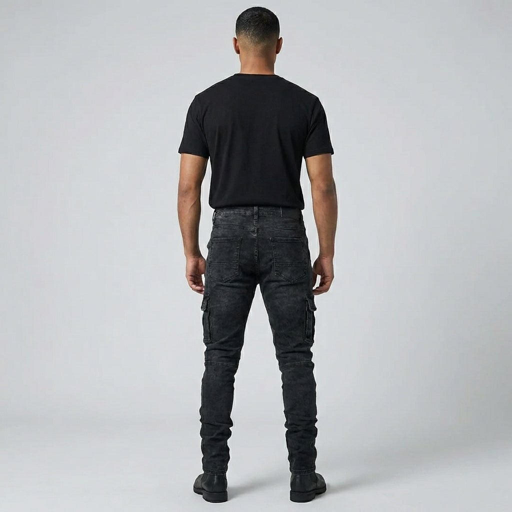 Wearclo | Men's Cargo Jeans with Stretch