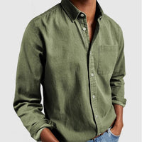 Men's Casual Button-Down Shirt - Relaxed Fit