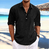 Men's Breathable Linen-Blend Casual Shirt