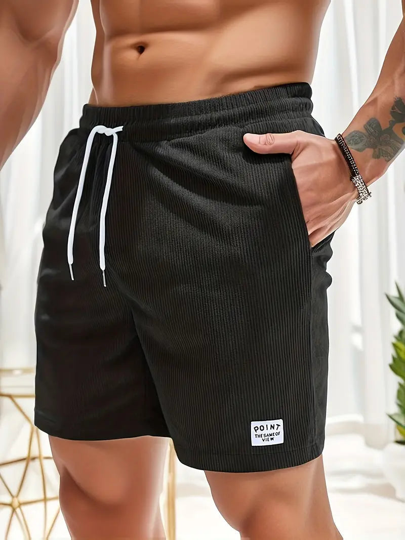 Wearclo | Men's Corduroy Swim Shorts with Drawstring