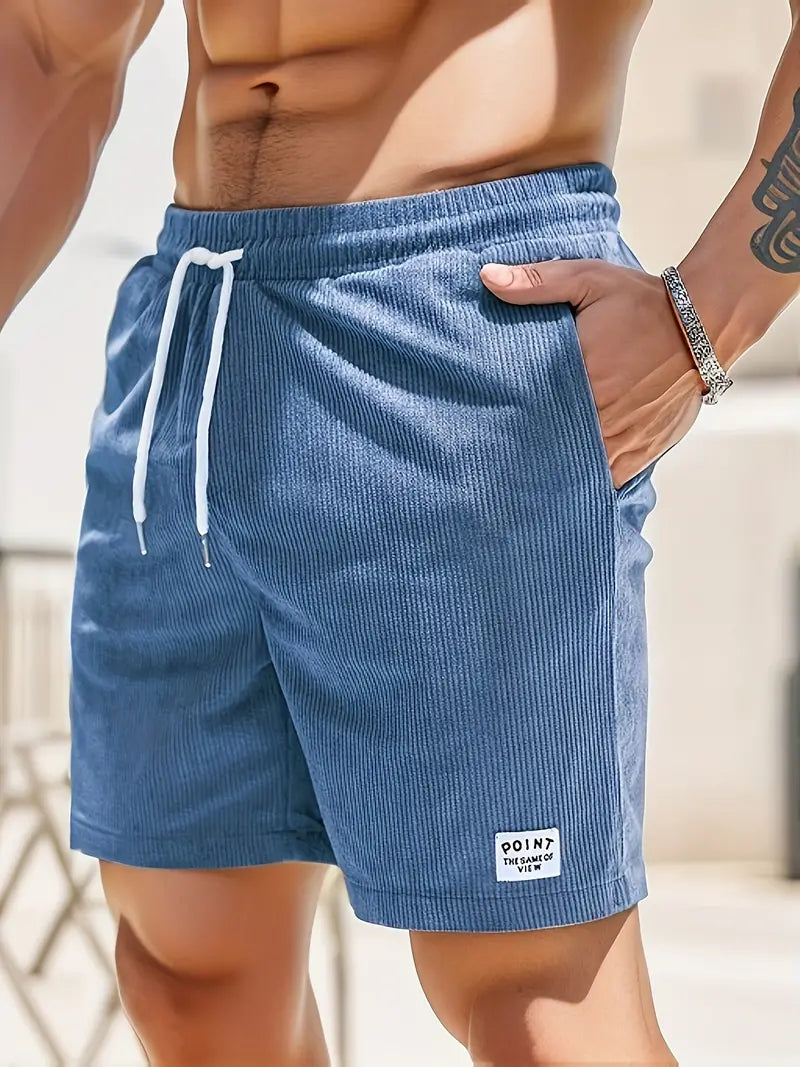 Wearclo | Men's Corduroy Swim Shorts with Drawstring