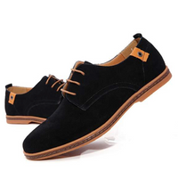 Men's Vegan Suede Oxford Lace-Up Shoes