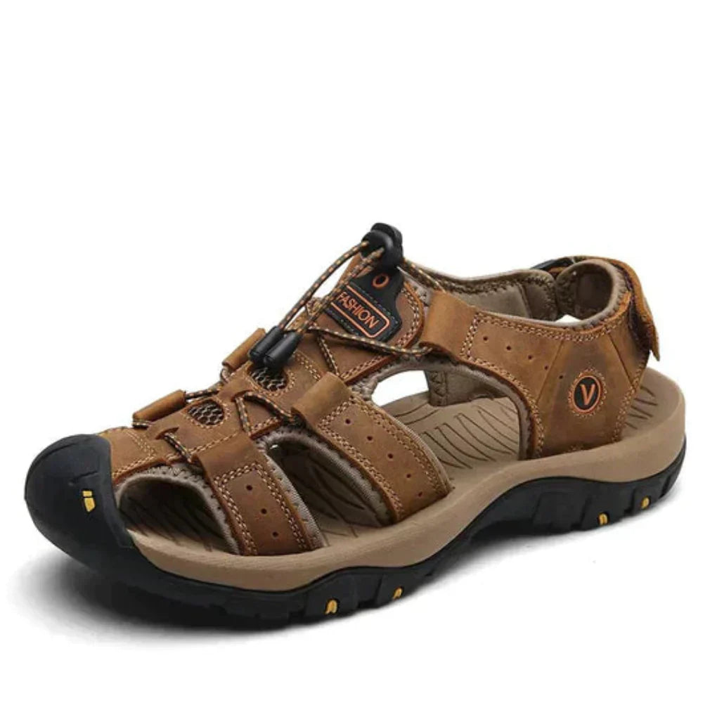 Wearclo | Men's Fisherman Sandals with Adjustable Toggle Laces