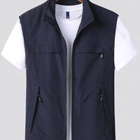 Wearclo | Stand Collar Zip Vest - Breathable & Fast Drying