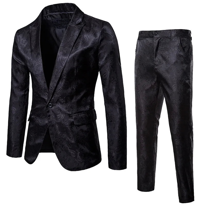 Wearclo | Men's Jacquard Suit Set