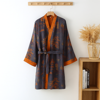 Wearclo | Men's Mid-Length Cotton Kimono Robe
