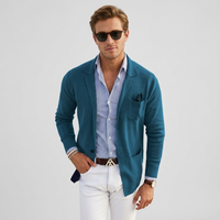 Wearclo | Men's Casual Knit Jacket with Applied Pockets