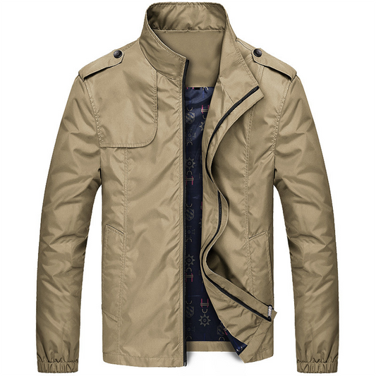 Wearclo | Men's Lightweight Bomber Jacket with Stand Collar
