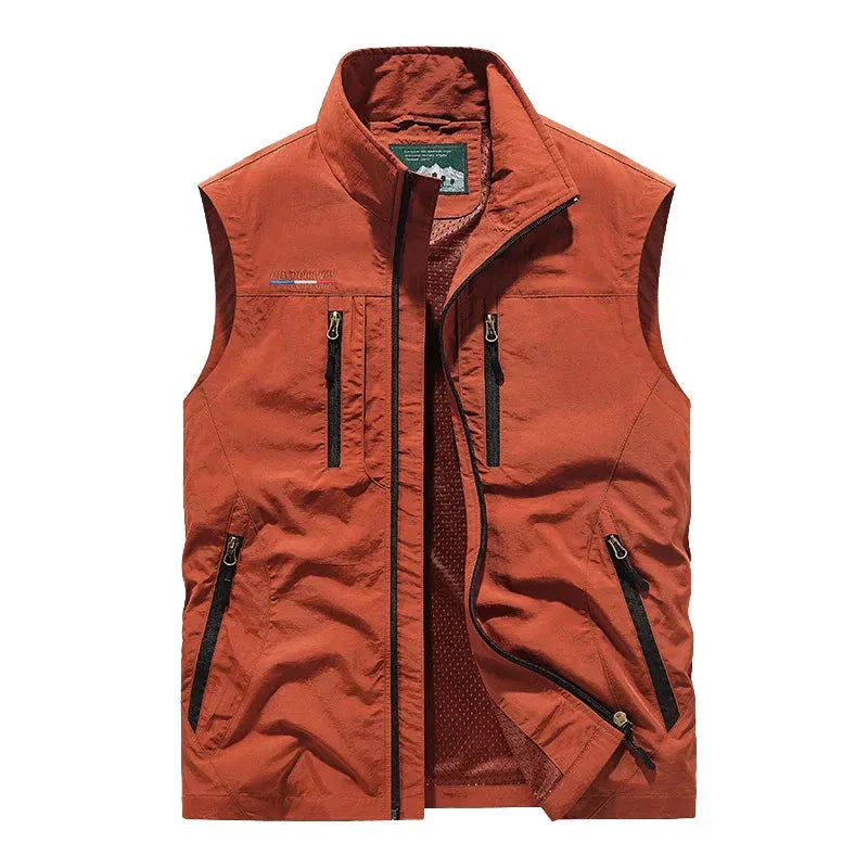 Wearclo | Men's Lightweight Water-Resistant Vest with Zip Pockets