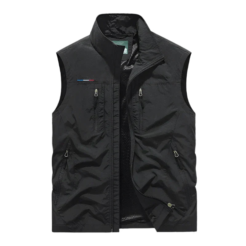 Wearclo | Men's Lightweight Water-Resistant Vest with Zip Pockets