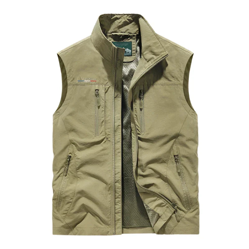 Wearclo | Men's Lightweight Waterproof Vest with Zip Pockets
