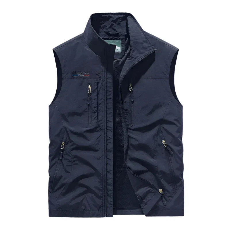 Wearclo | Men's Lightweight Waterproof Vest with Zip Pockets